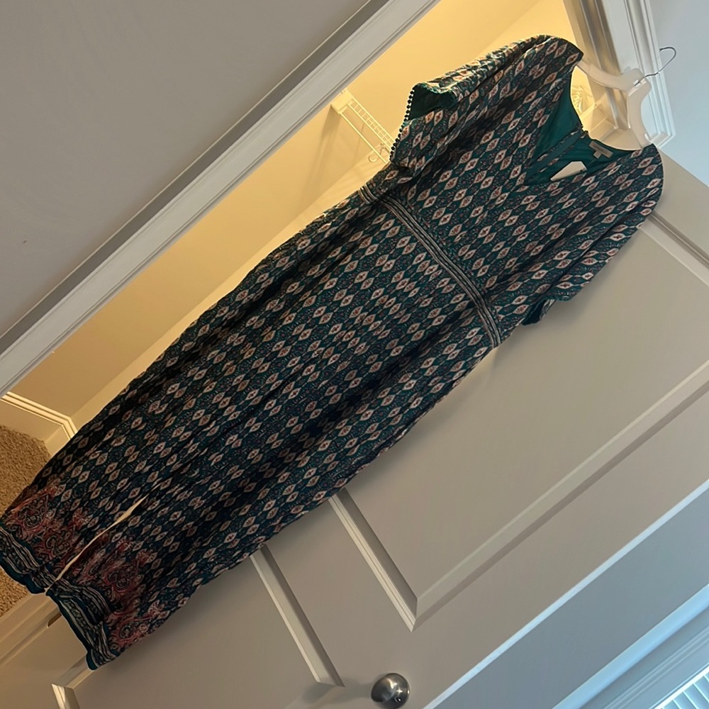 Teal romper w/pattern: new with tags